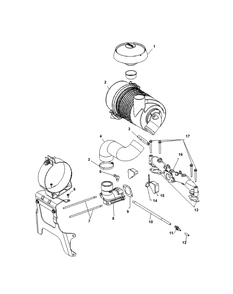 Kohler Cv740-3125 Air Intake Group Diagram and Parts List for M60-KH (53CH8CT6050-27HP)(2011) Cub Cadet Lawn Tractor